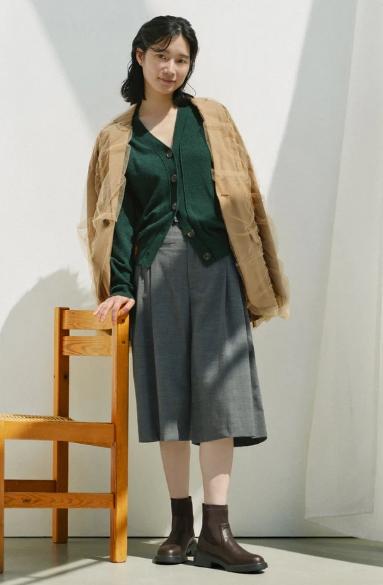 NEW"リブニットバックジップブーツ"