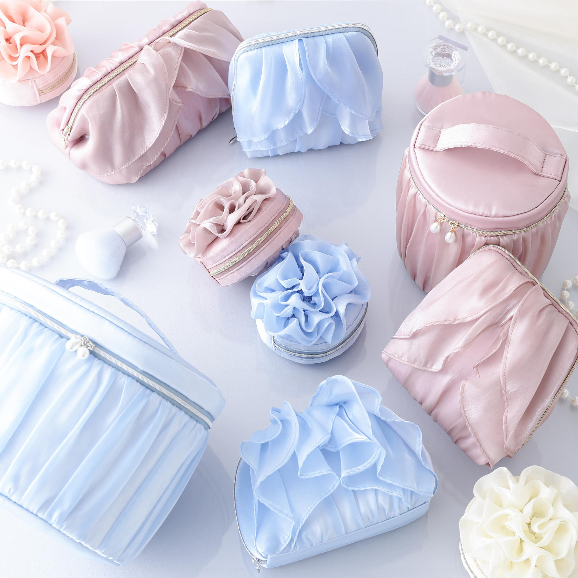 【新作】オーガンジーフラワーポーチシリーズ♡