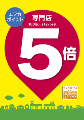 明日から3日間はエフカポイント5倍デーです。