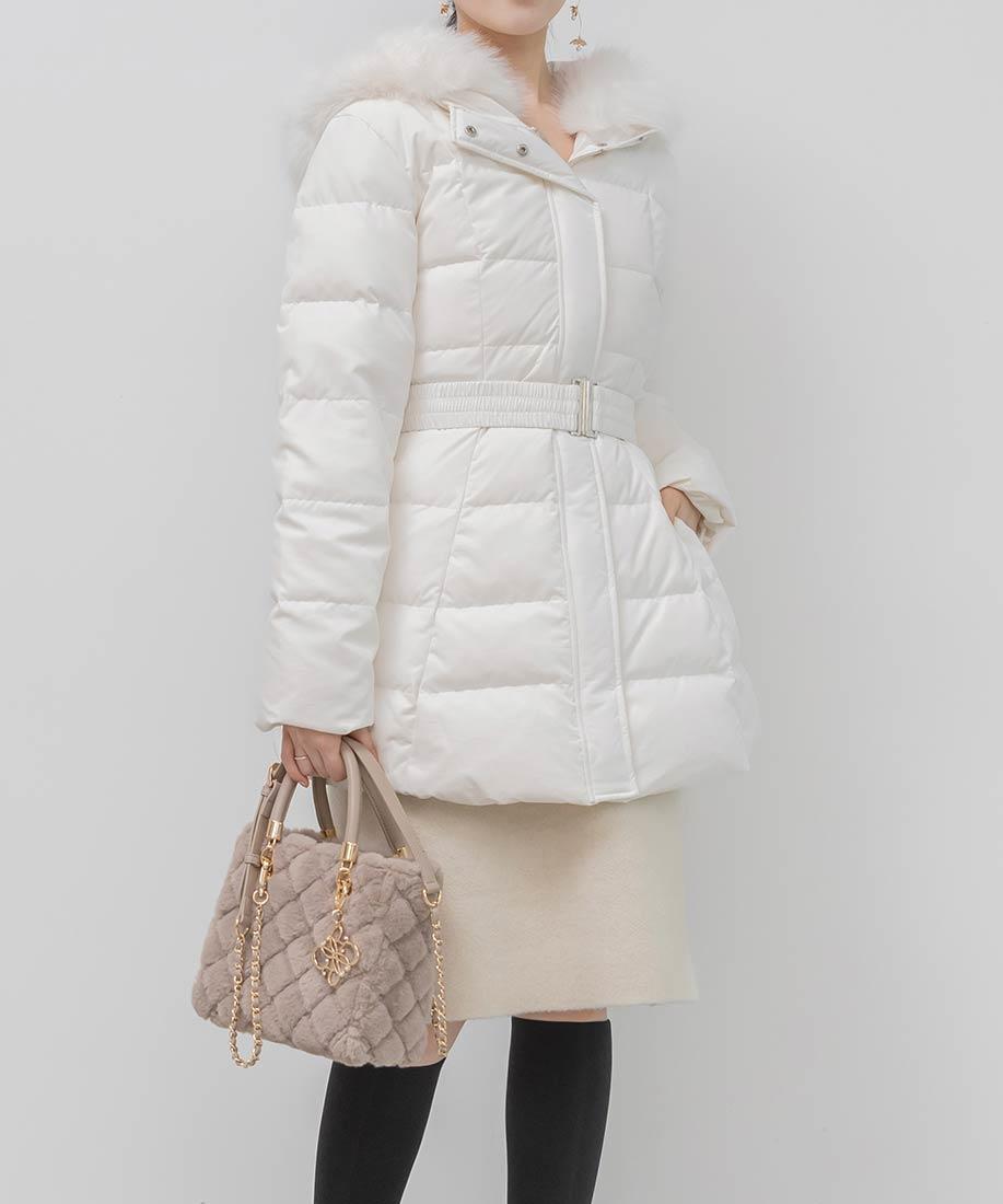 【NEW】ゴムベルト付きウエストシェイプダウンコート