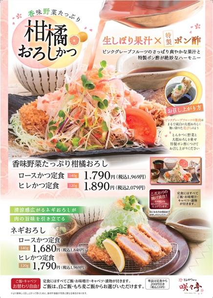 咲々亭でしか味わえない爽やかなおろしかつ！